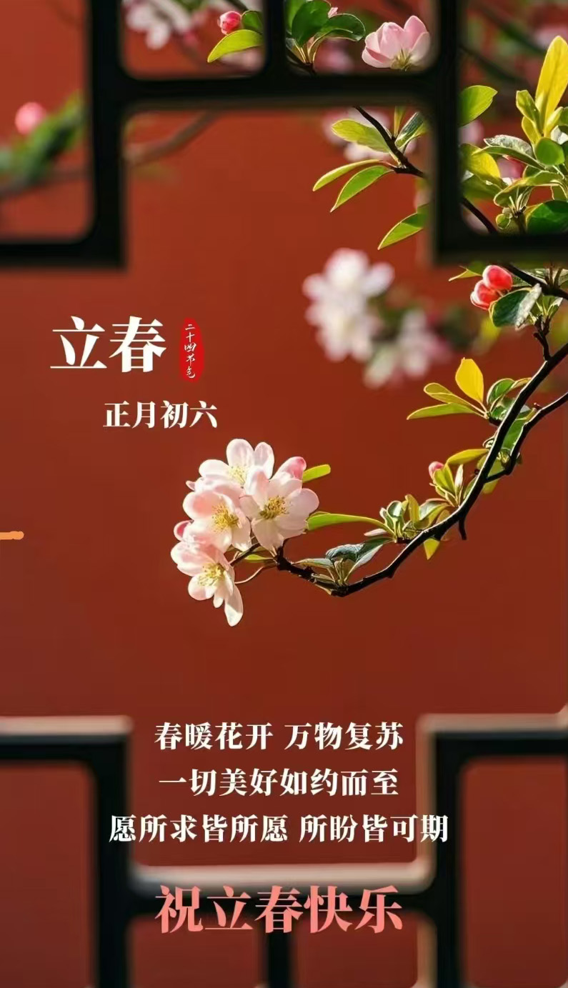 今日立春  万物复苏   开工大吉